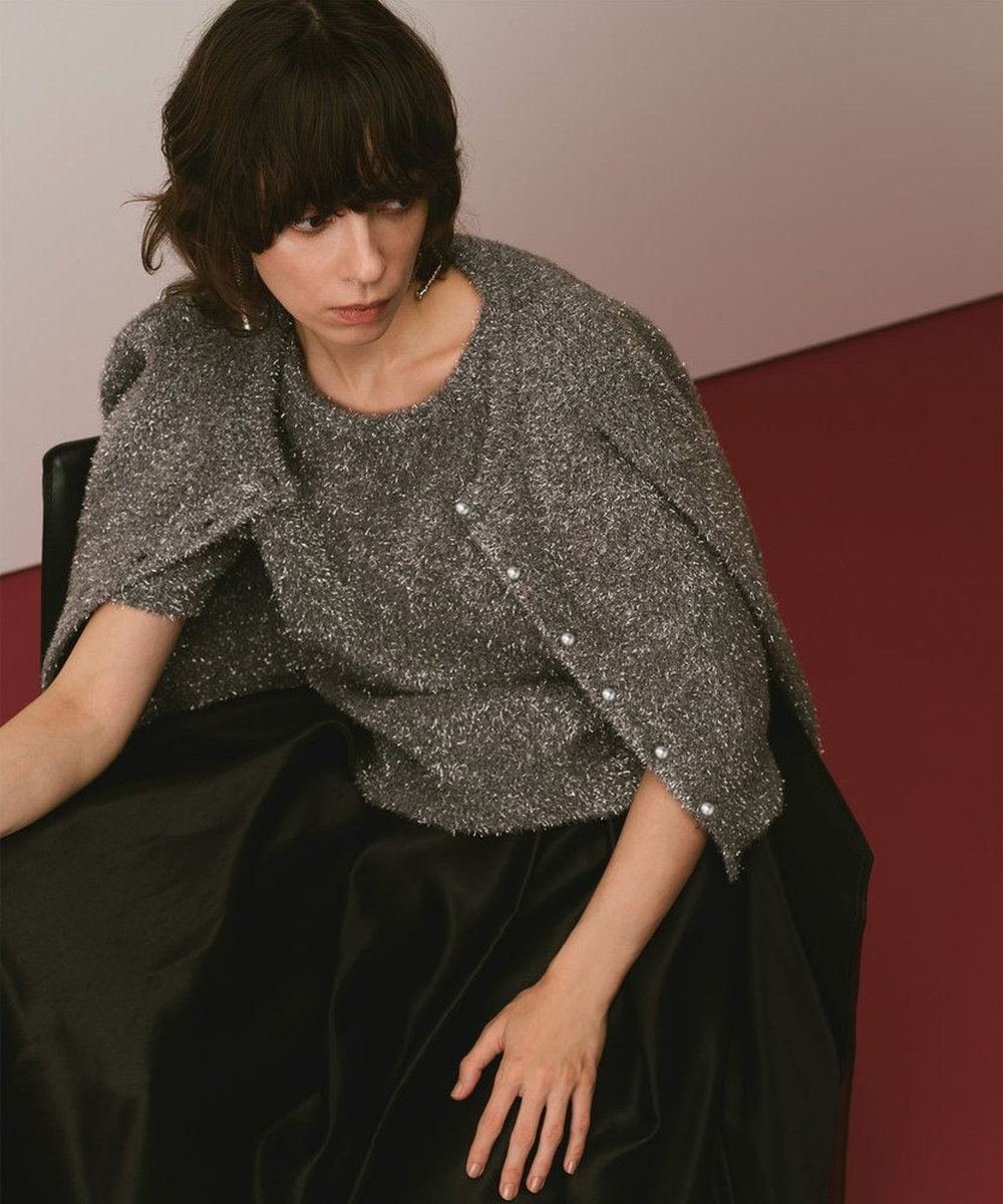 ショートシャギーラメカーディガン|allureville OFFICIAL SITE