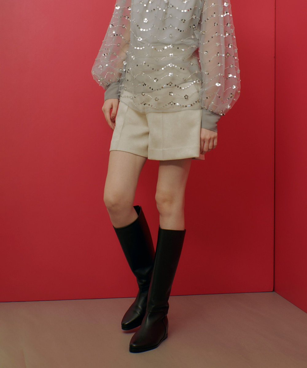 LOULOU WILLOUGHBY 【LOULOU WILLOUGHBY】ダンボールスエードショートパンツ ベージュ (11)