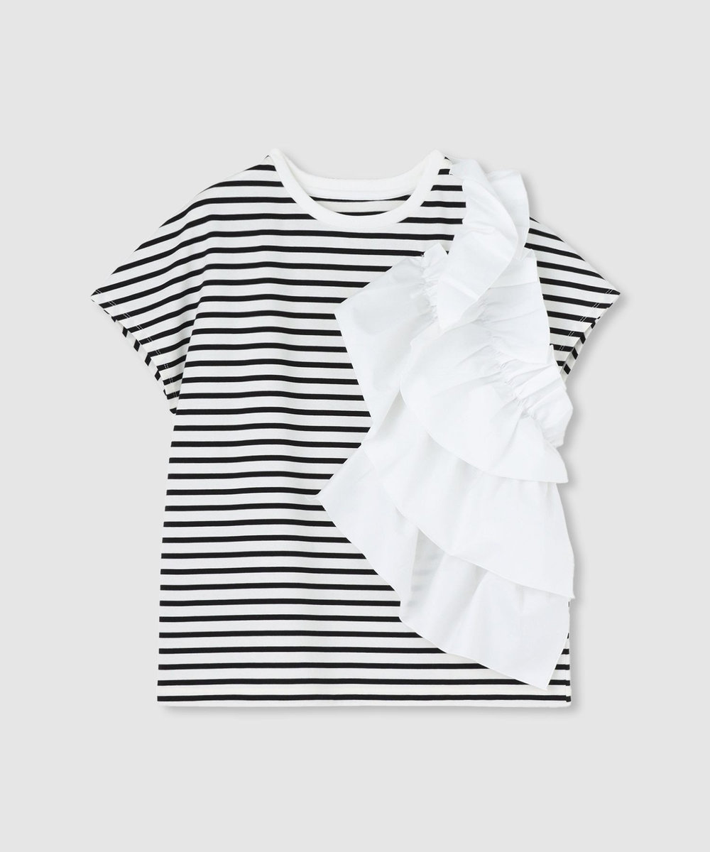 LOULOU WILLOUGHBY 【LOULOU WILLOUGHBY】ギャザーレイヤーTシャツ ブラック系 (98)