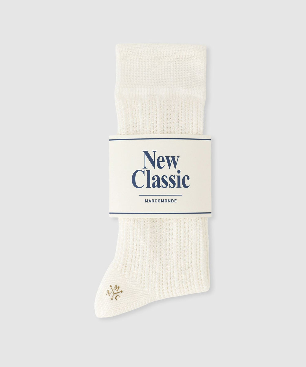 buying 【MARCOMONDE(マルコモンド)】EYELET SOCKS オフホワイト (02)