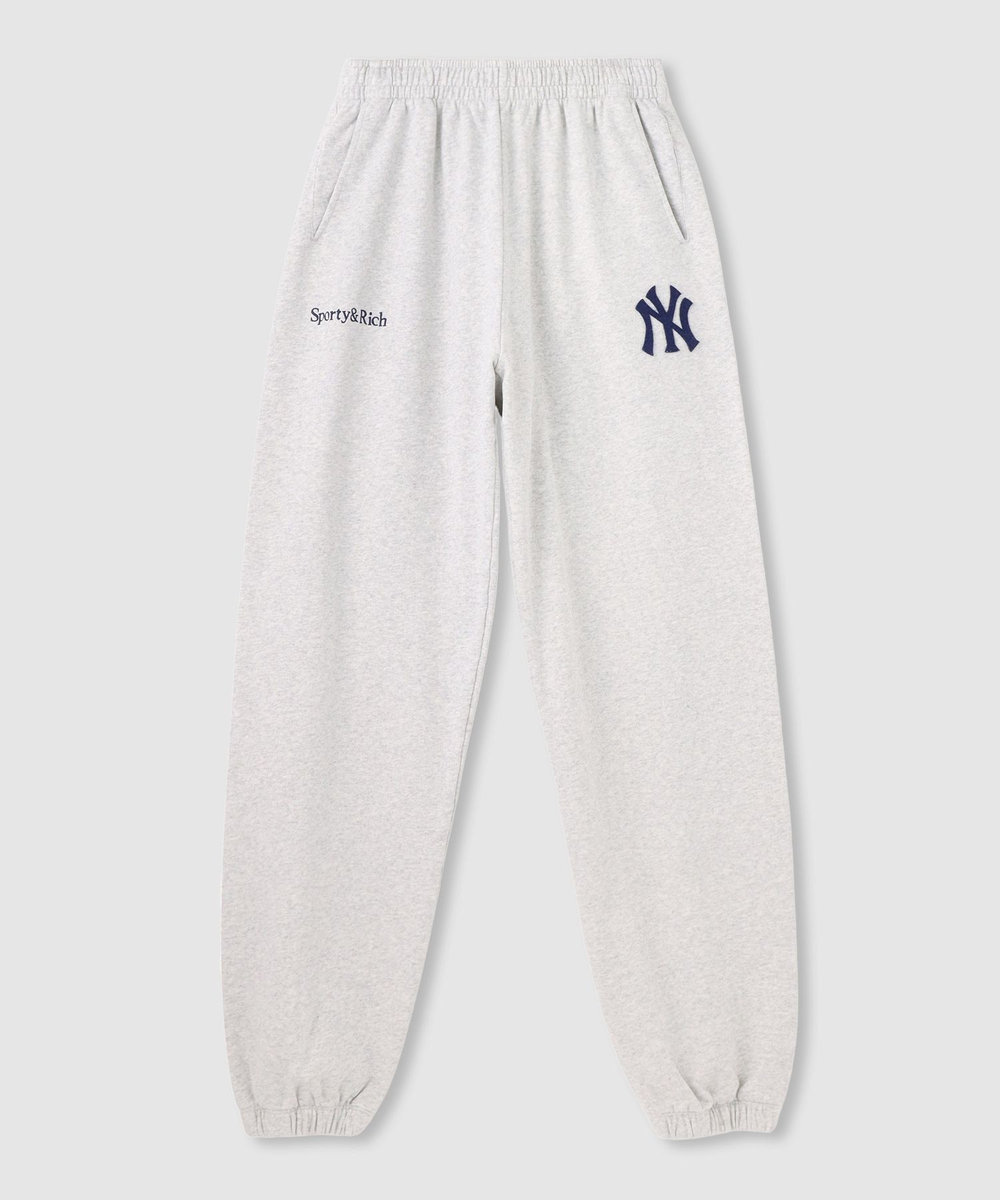 buying 【SPORTY&RICH(スポーティーアンドリッチ)】YANKEES SERIF SWEATPANT ライトグレー (91)