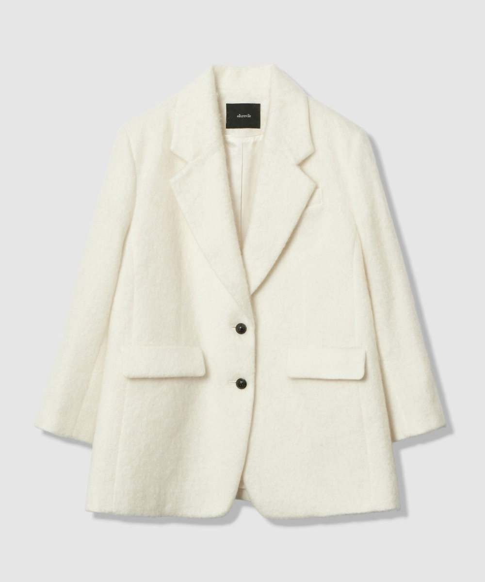 allureville シャギーハーフコート オフホワイト (02)