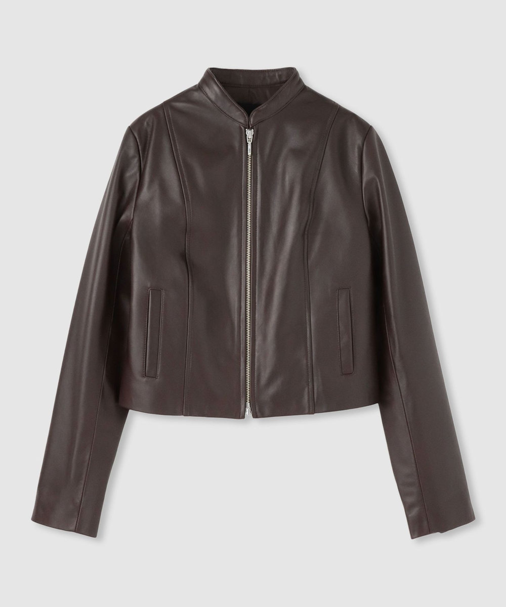 スタンドカラーレザーライダースジャケット|allureville OFFICIAL SITE