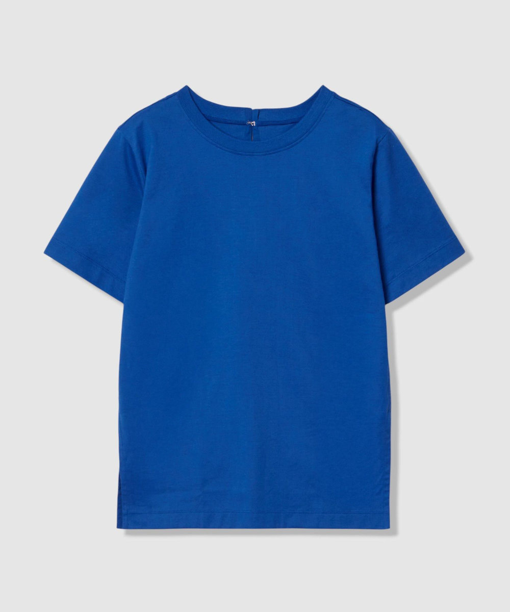 LOULOU WILLOUGHBY パールネックレスＴシャツ ブルー (61)
