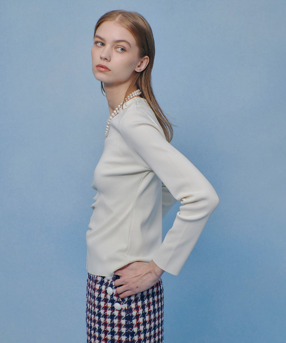 LOULOU WILLOUGHBY 【LOULOU WILLOUGHBY】ドレープアシメプルオーバー オフホワイト (02)