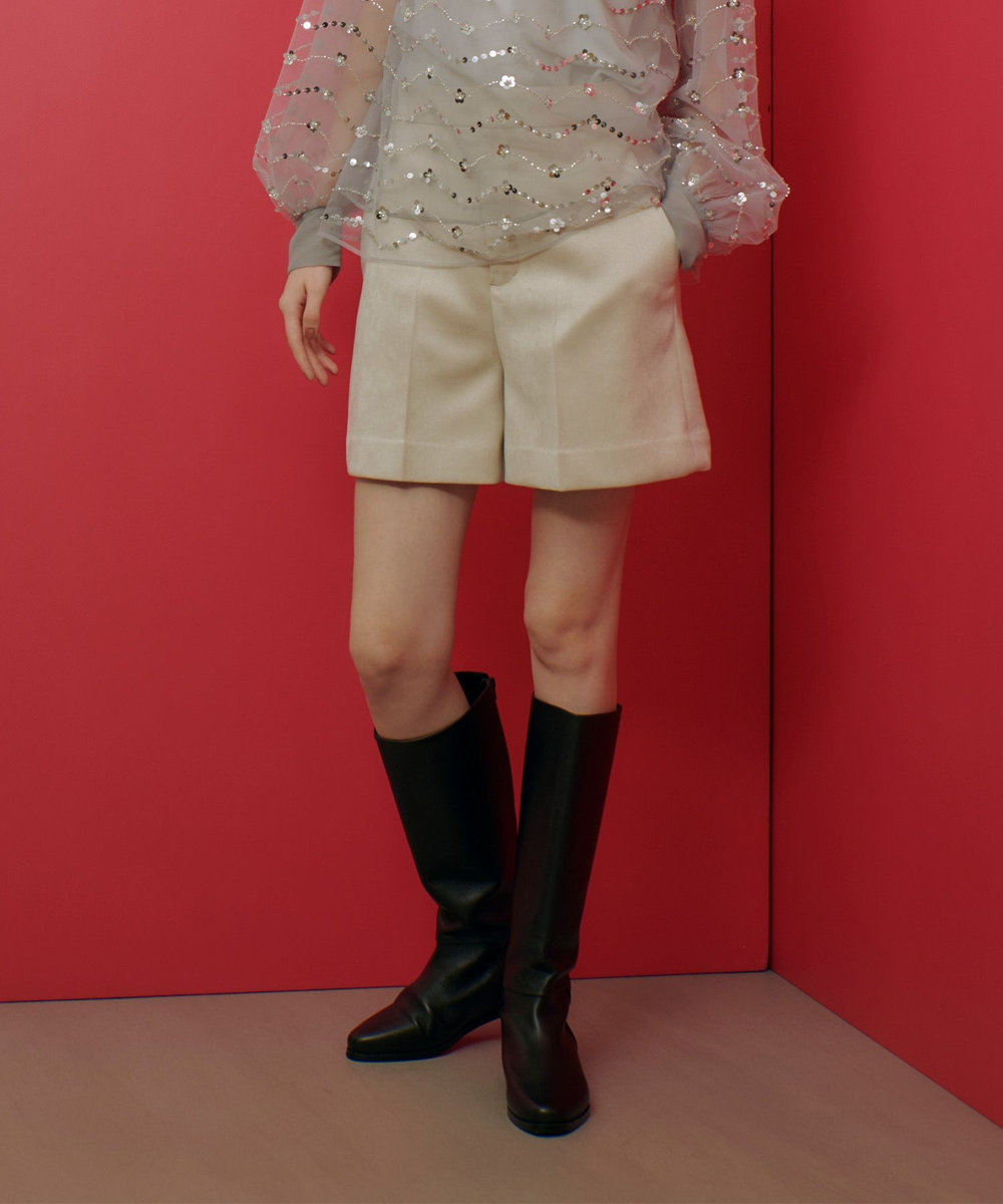 LOULOU WILLOUGHBY 【LOULOU WILLOUGHBY】ダンボールスエードショートパンツ ベージュ (11)
