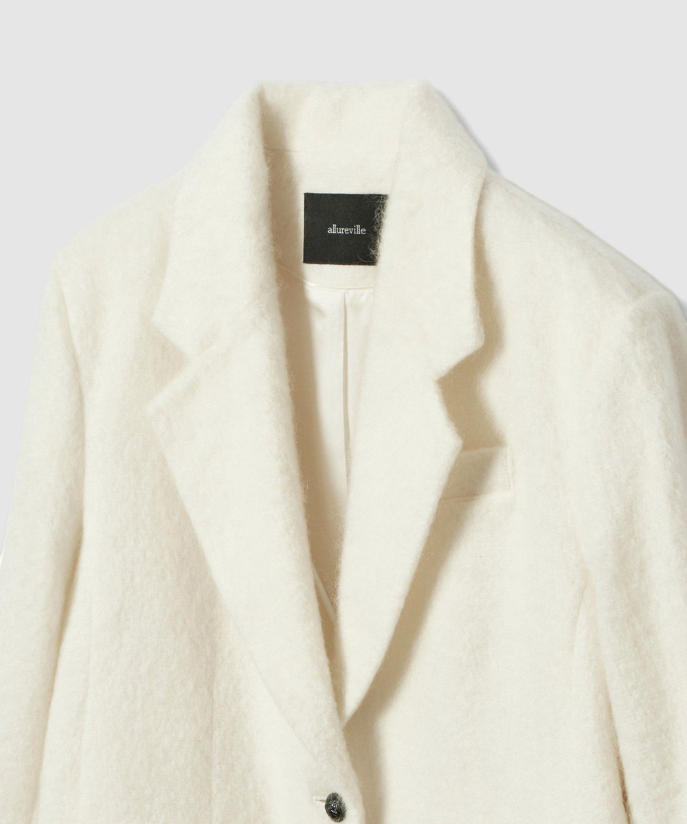 allureville シャギーハーフコート オフホワイト (02)