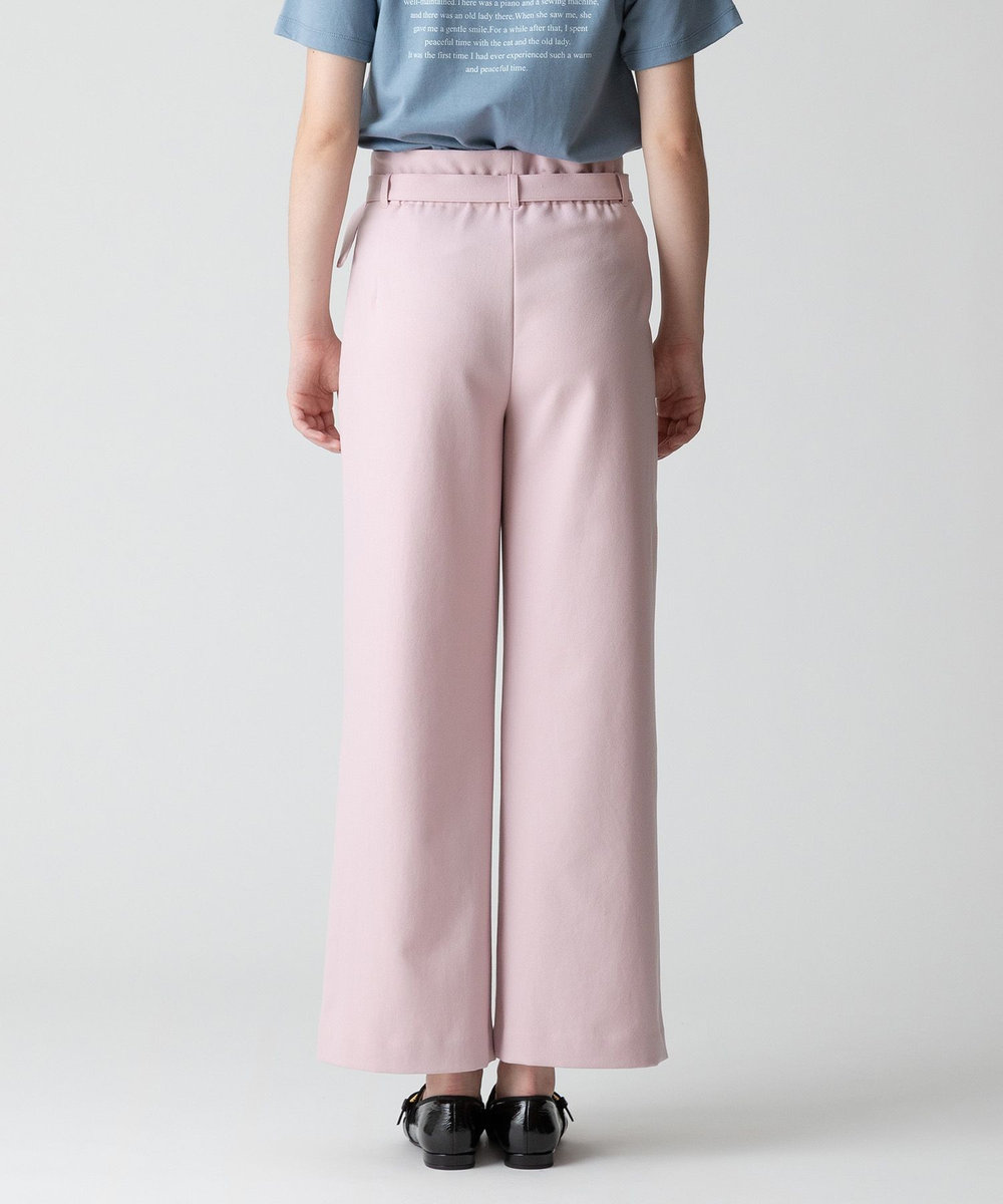 allureville ウールライクフランネルヨークレスパンツ ピンク (41)
