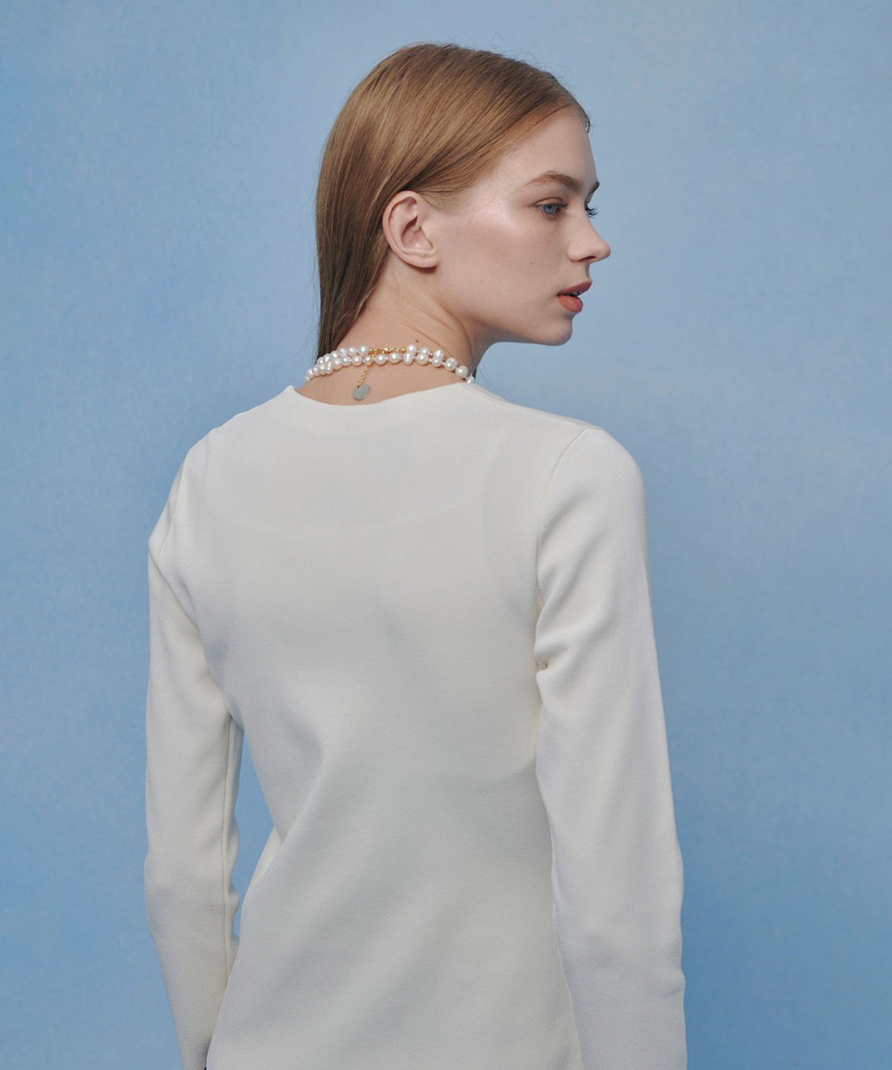 LOULOU WILLOUGHBY 【LOULOU WILLOUGHBY】ドレープアシメプルオーバー オフホワイト (02)