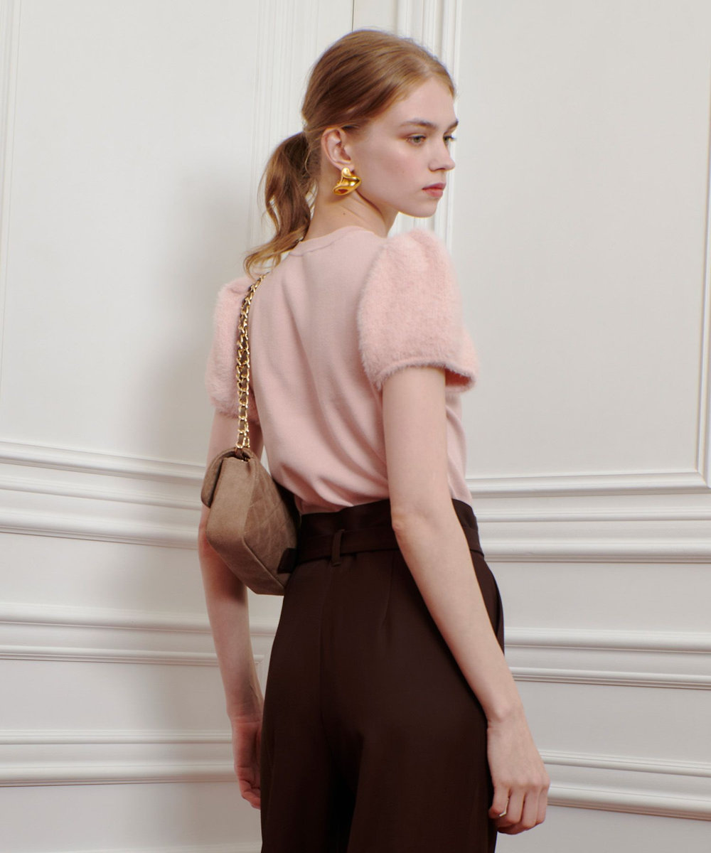 LOULOU WILLOUGHBY WEB限定【LOULOU WILLOUGHBY】フェザースリーブプルオーバー ライトピンク (42)