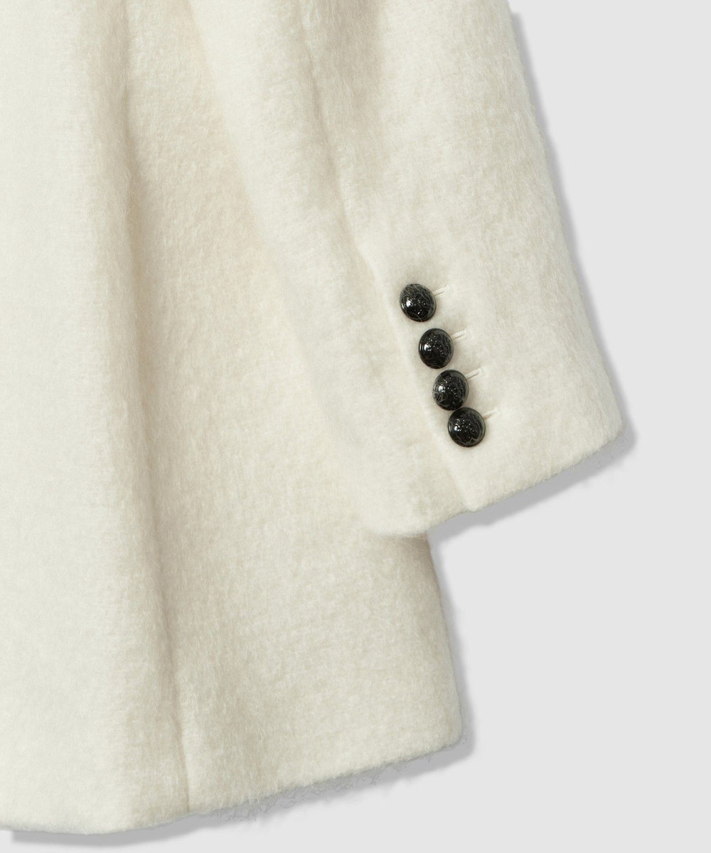 allureville シャギーハーフコート オフホワイト (02)