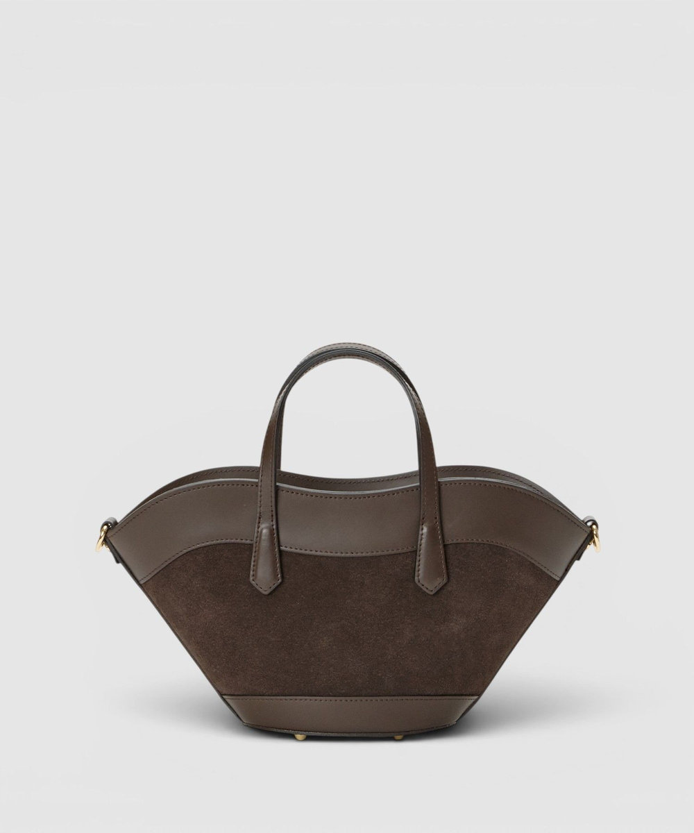 allureville FLAMINIA MINI トートバッグ ダークブラウン (82)