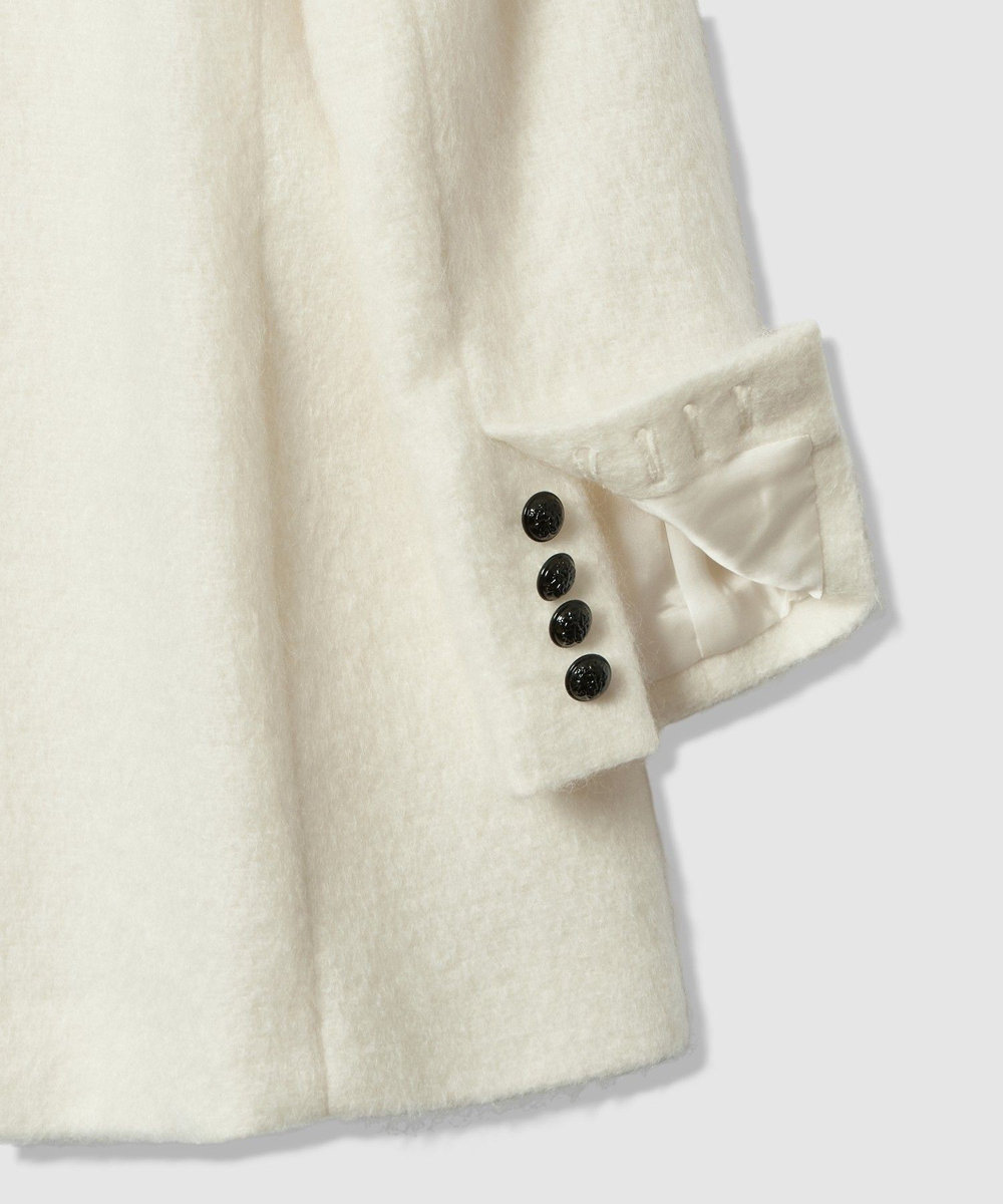 allureville シャギーハーフコート オフホワイト (02)