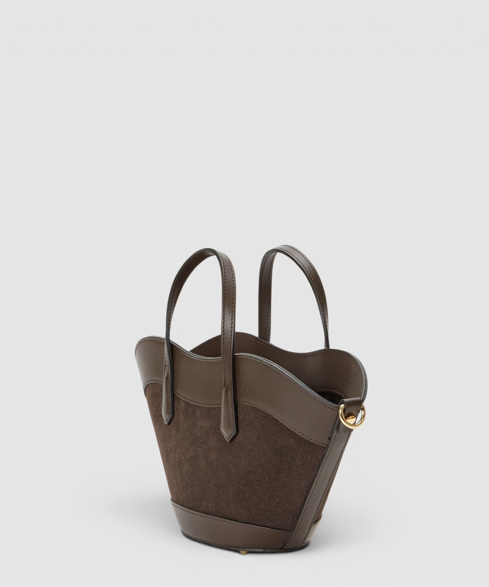 allureville FLAMINIA MINI トートバッグ ダークブラウン (82)