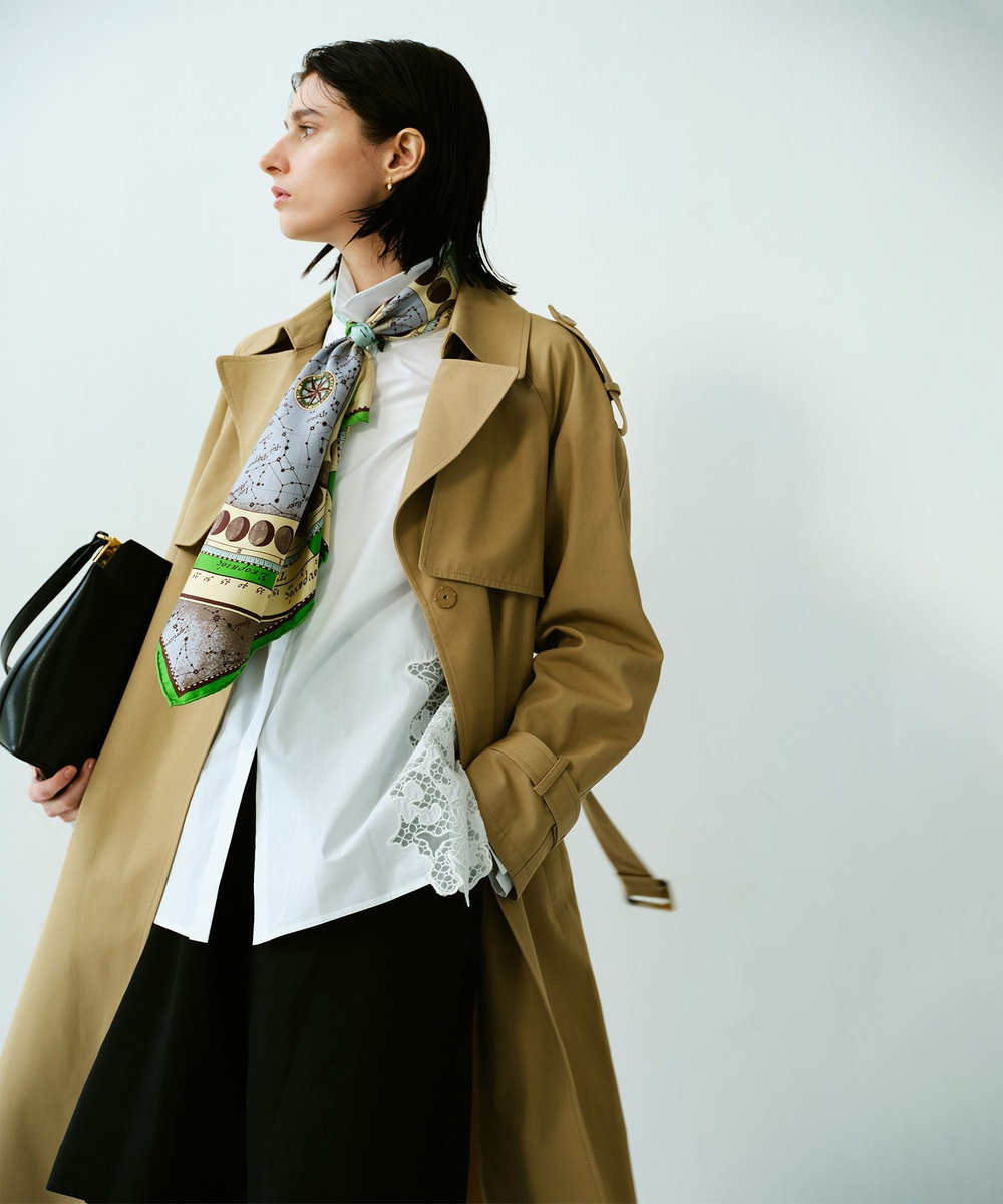 allureville キョウネンツイルトレンチコート ベージュ (11)