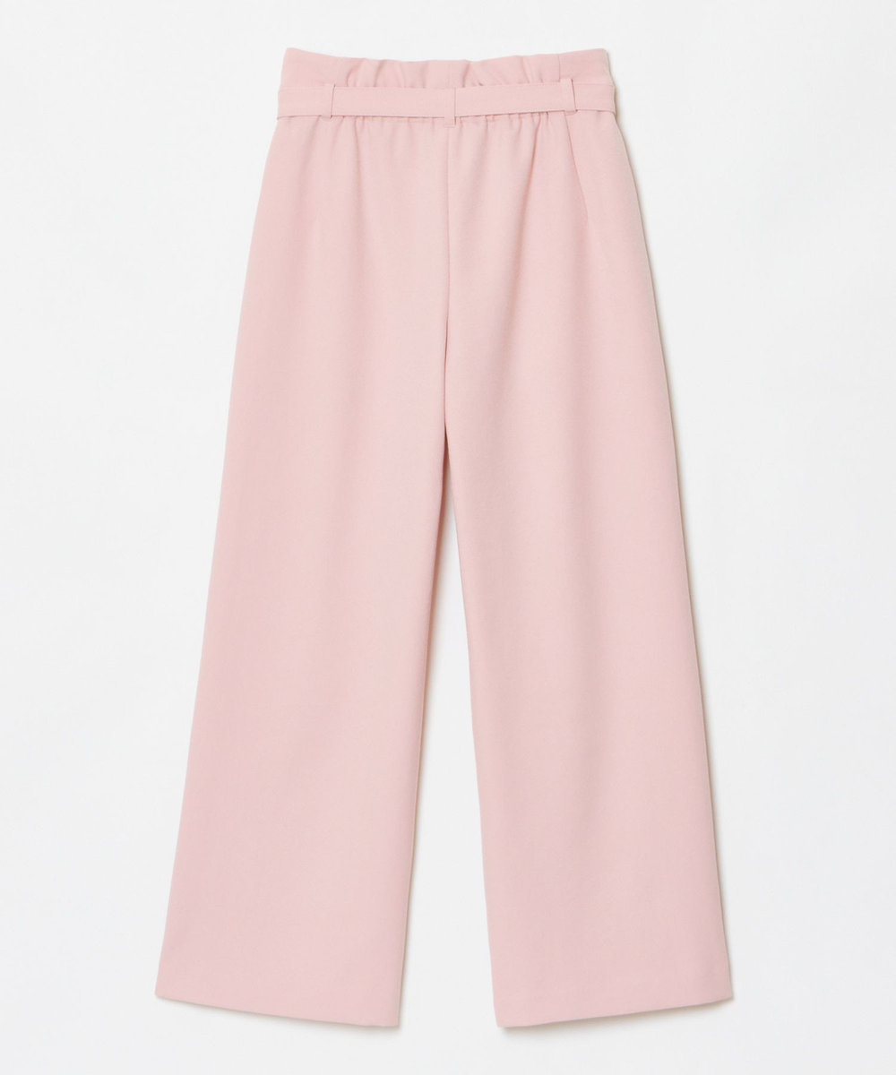 allureville ウールライクフランネルヨークレスパンツ ピンク (41)
