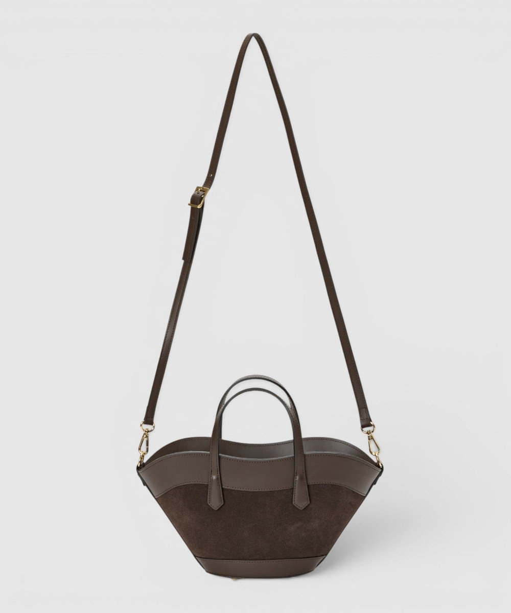 allureville FLAMINIA MINI トートバッグ ダークブラウン (82)