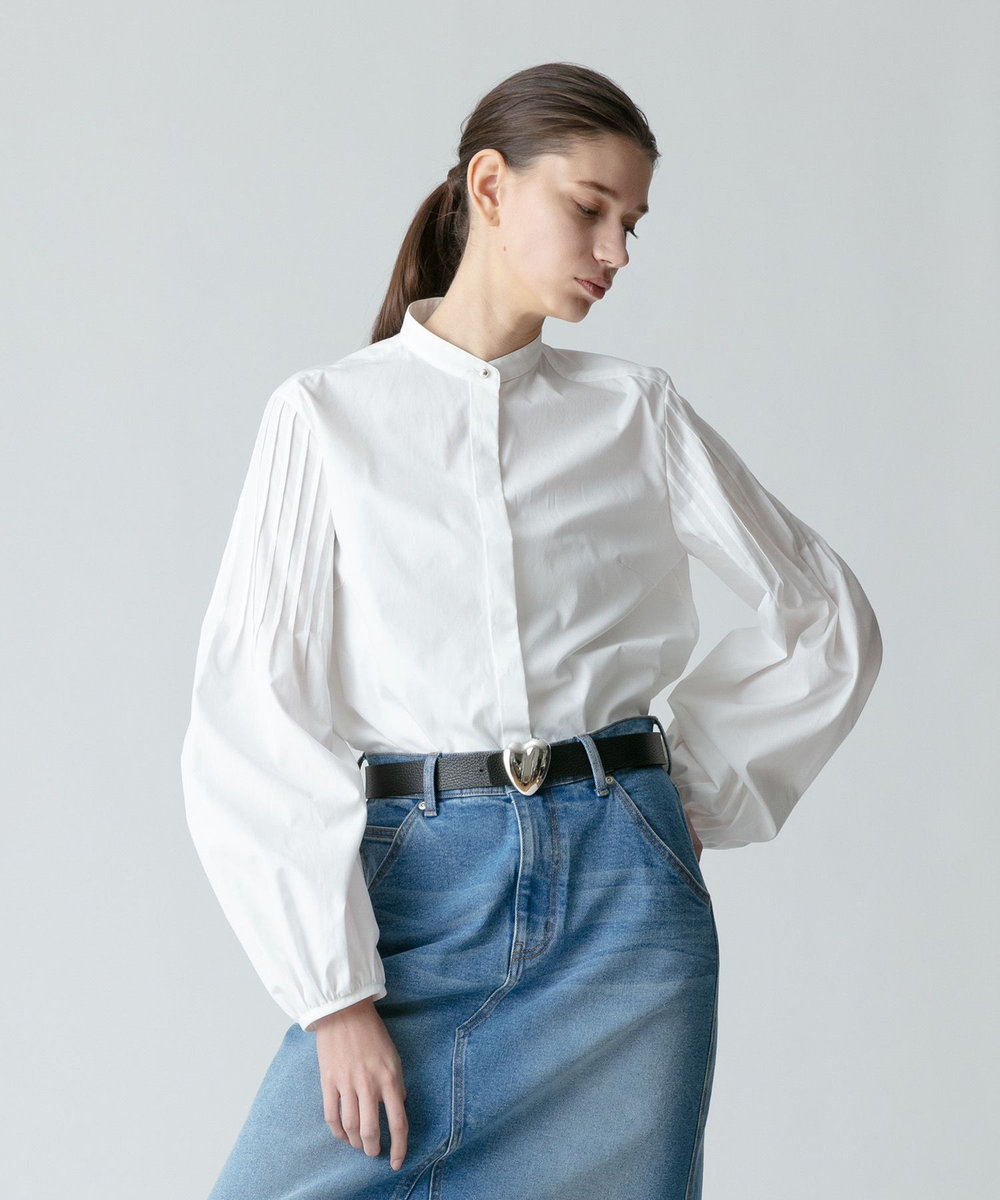 綿ブロード袖ピンタックブラウス|allureville OFFICIAL SITE / ONLINE