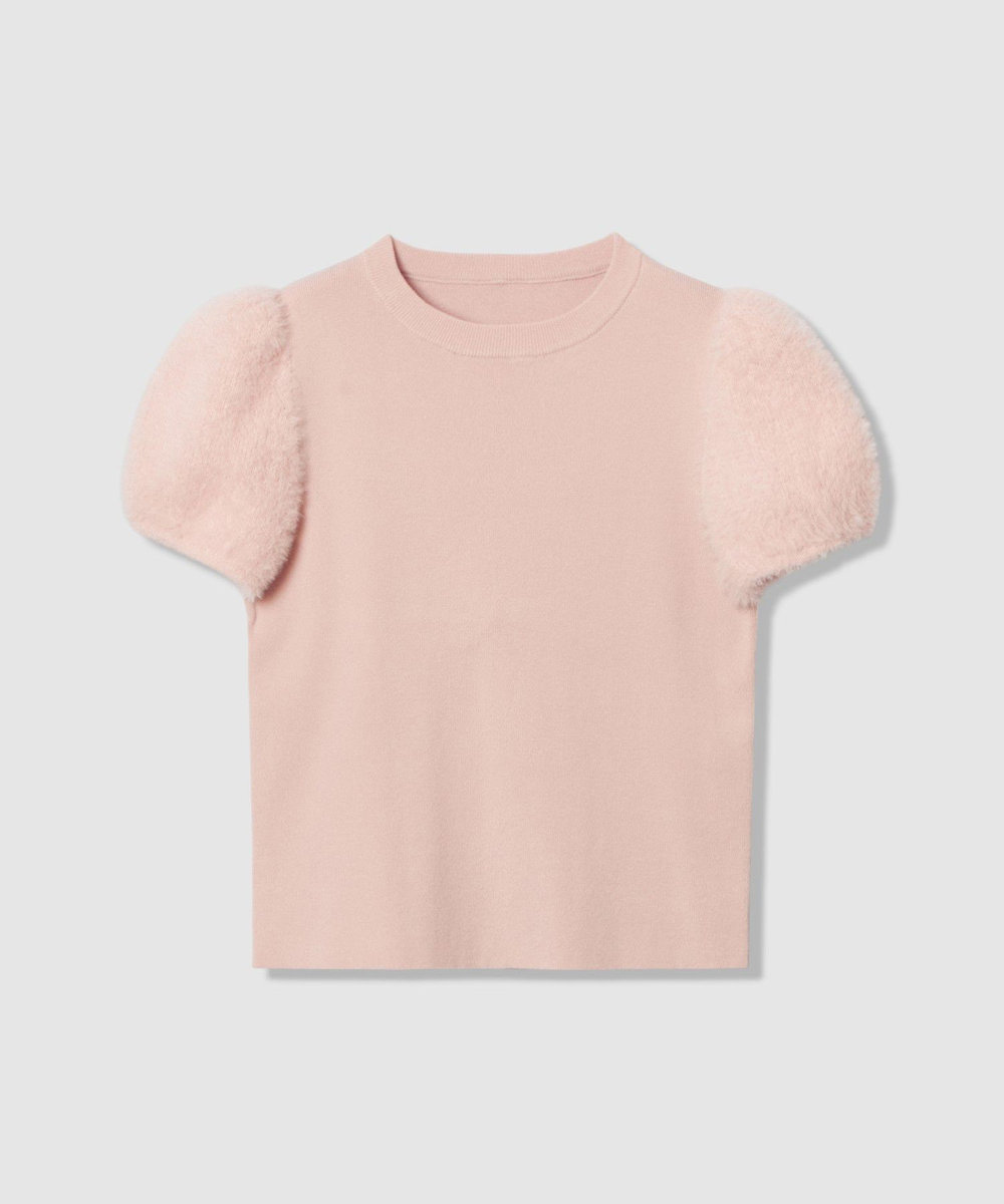 LOULOU WILLOUGHBY WEB限定【LOULOU WILLOUGHBY】フェザースリーブプルオーバー ライトピンク (42)