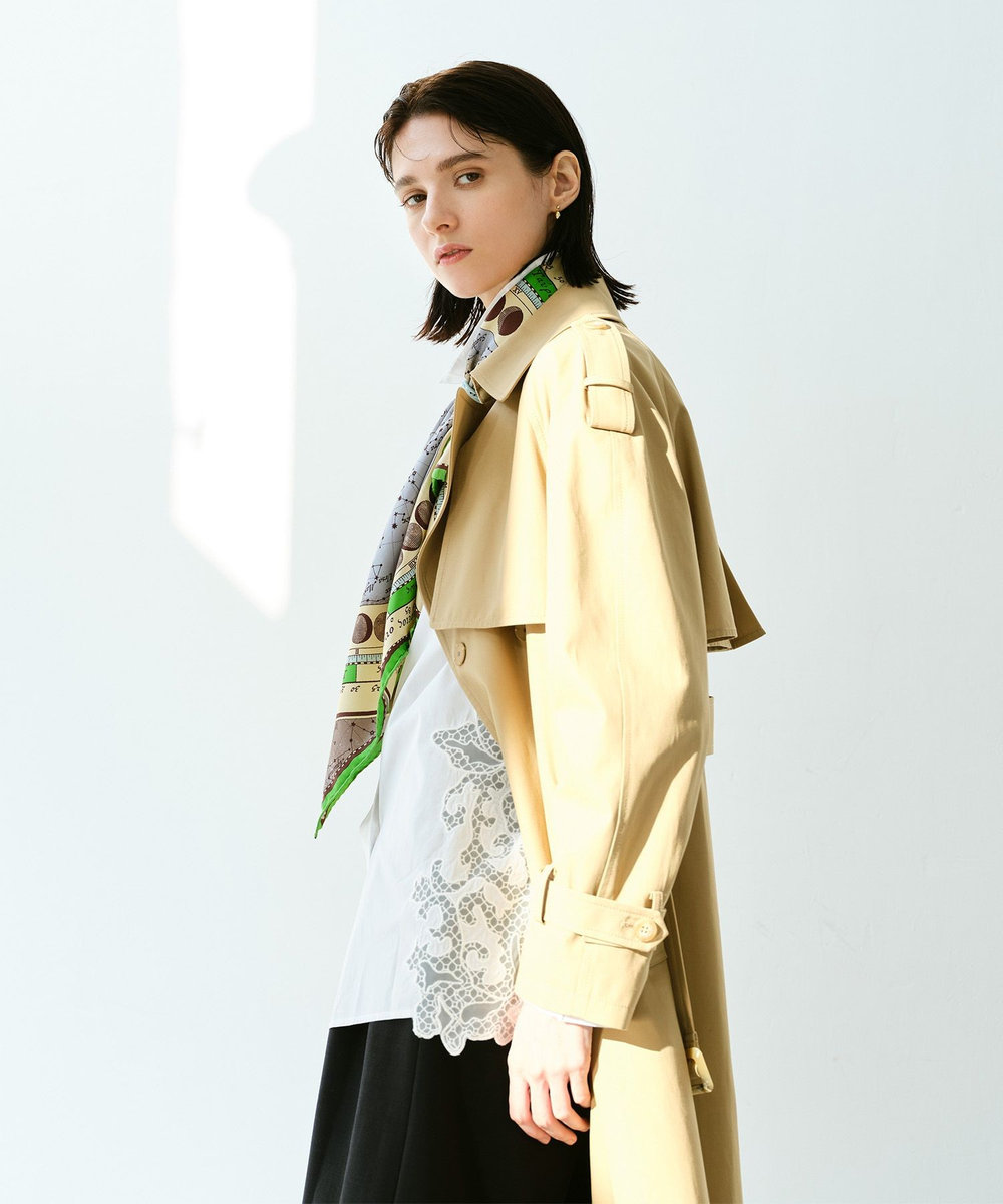 allureville キョウネンツイルトレンチコート ベージュ (11)