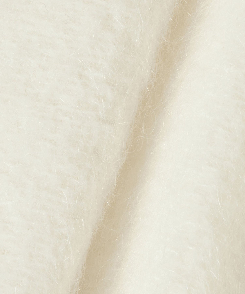 allureville シャギーハーフコート オフホワイト (02)