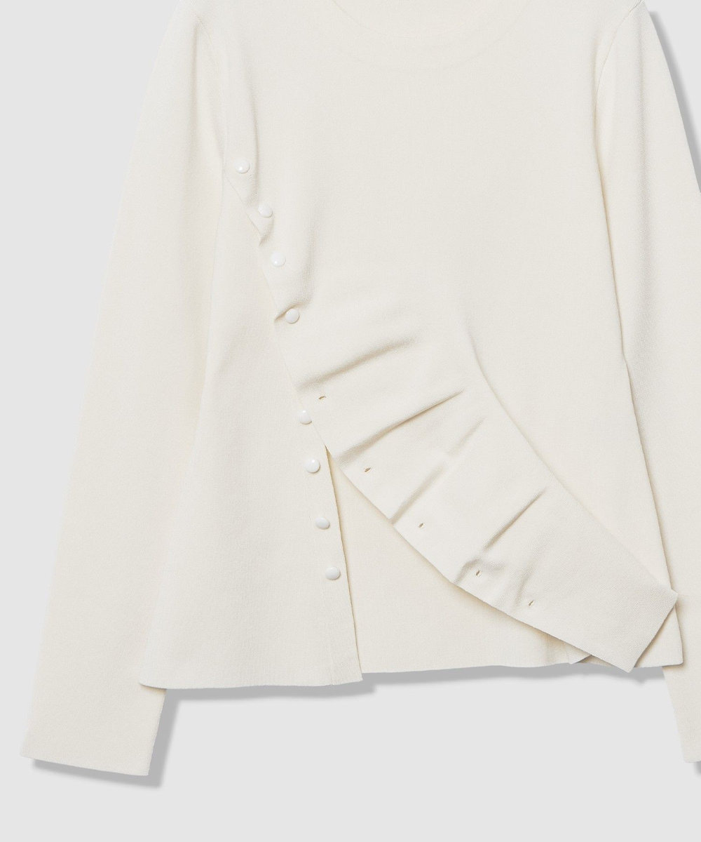 LOULOU WILLOUGHBY 【LOULOU WILLOUGHBY】ドレープアシメプルオーバー オフホワイト (02)