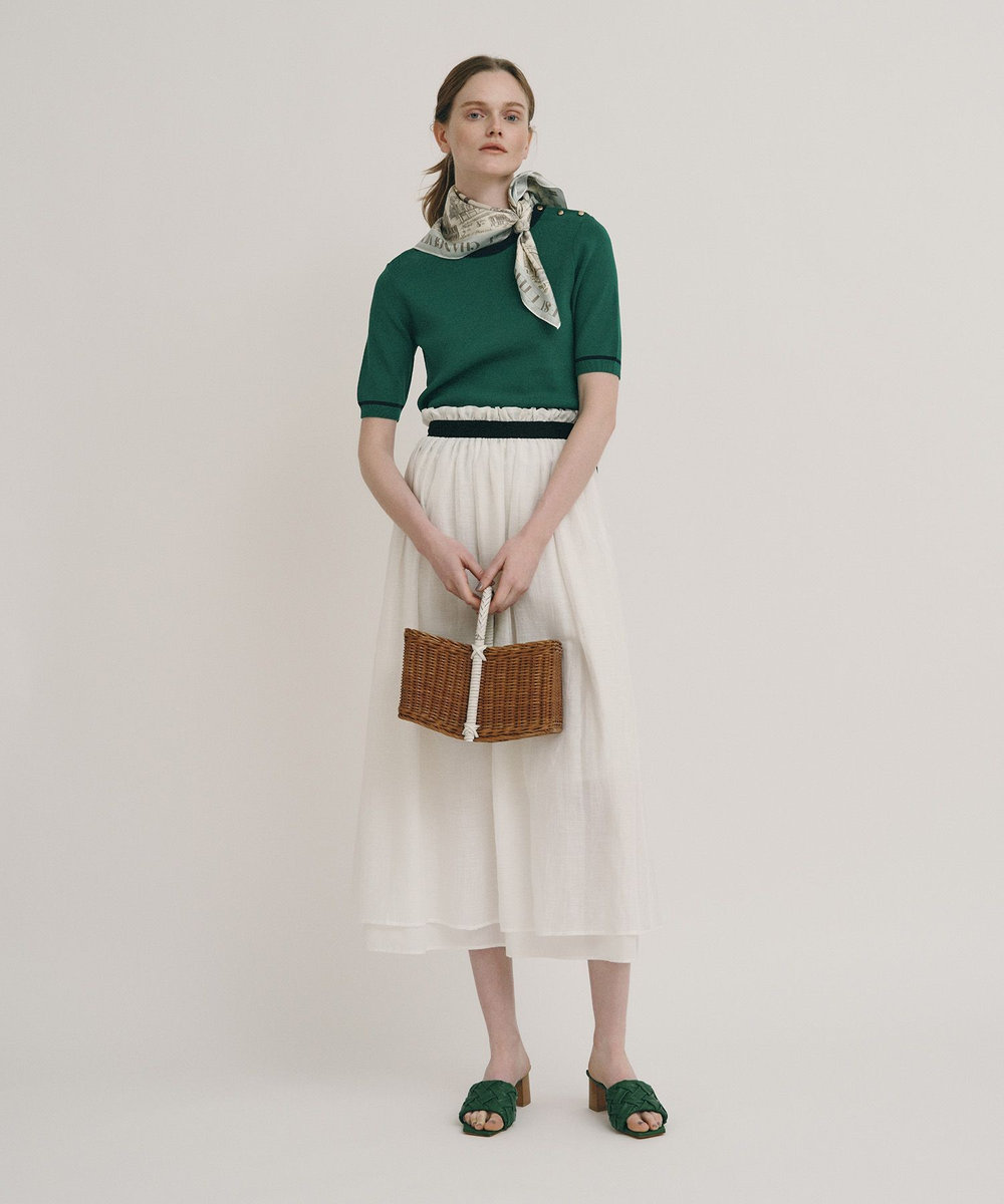 allureville マッププリントスカーフ ミントグリーン (73)