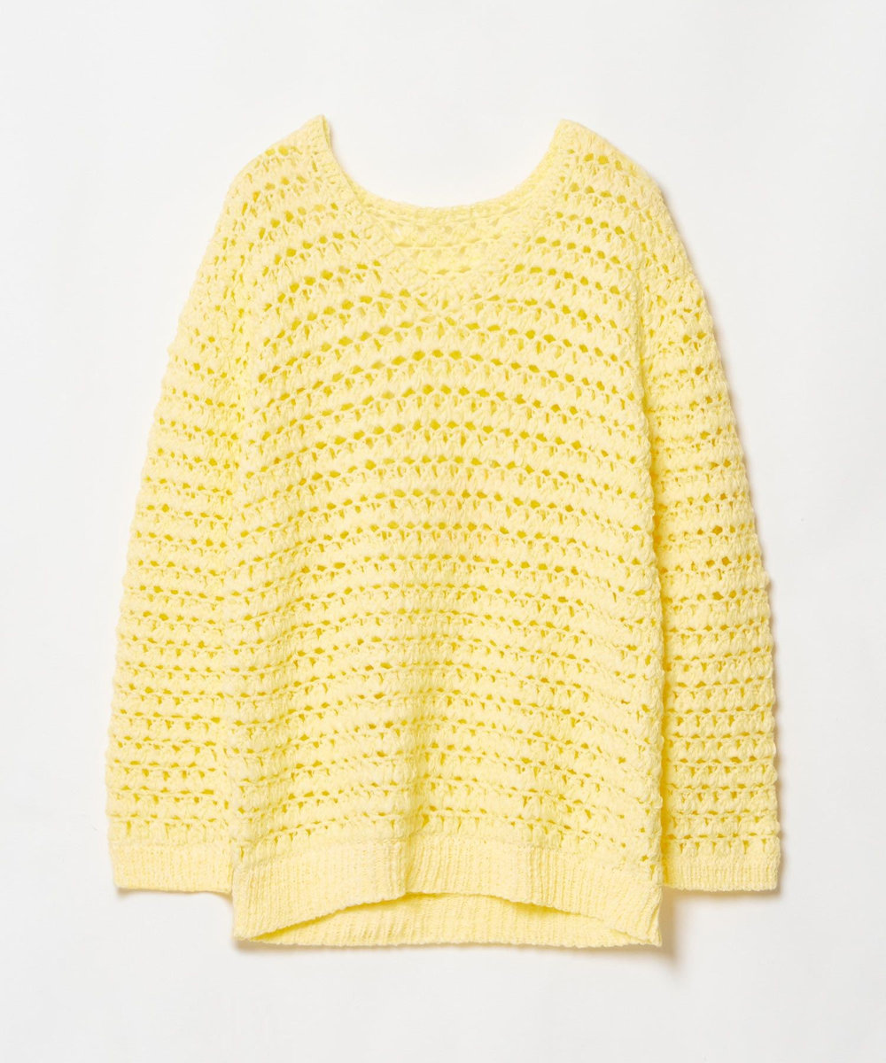 allureville テープヤーンハンドニットプルオーバー イエロー (21)