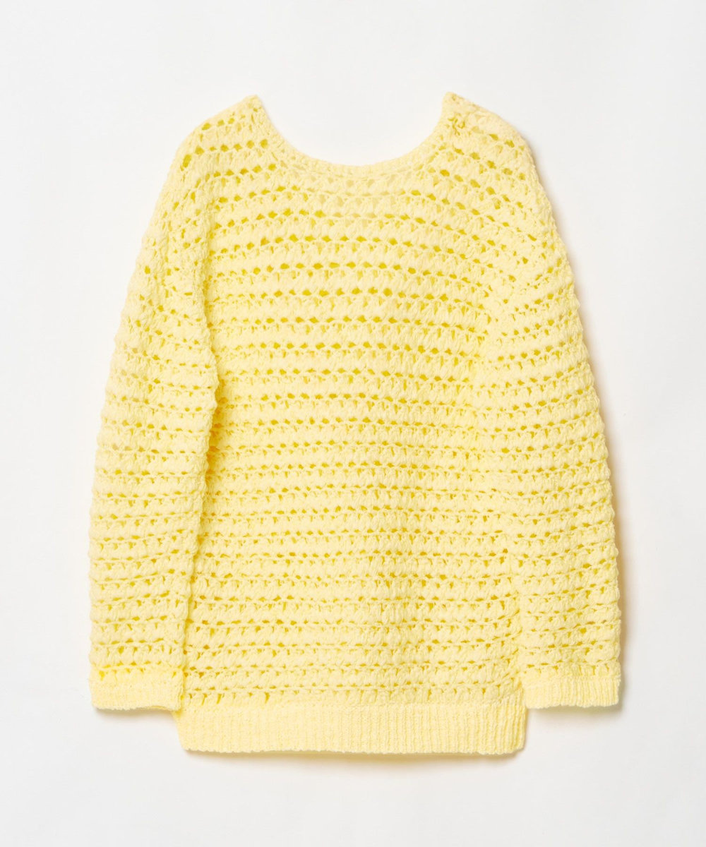 allureville テープヤーンハンドニットプルオーバー イエロー (21)