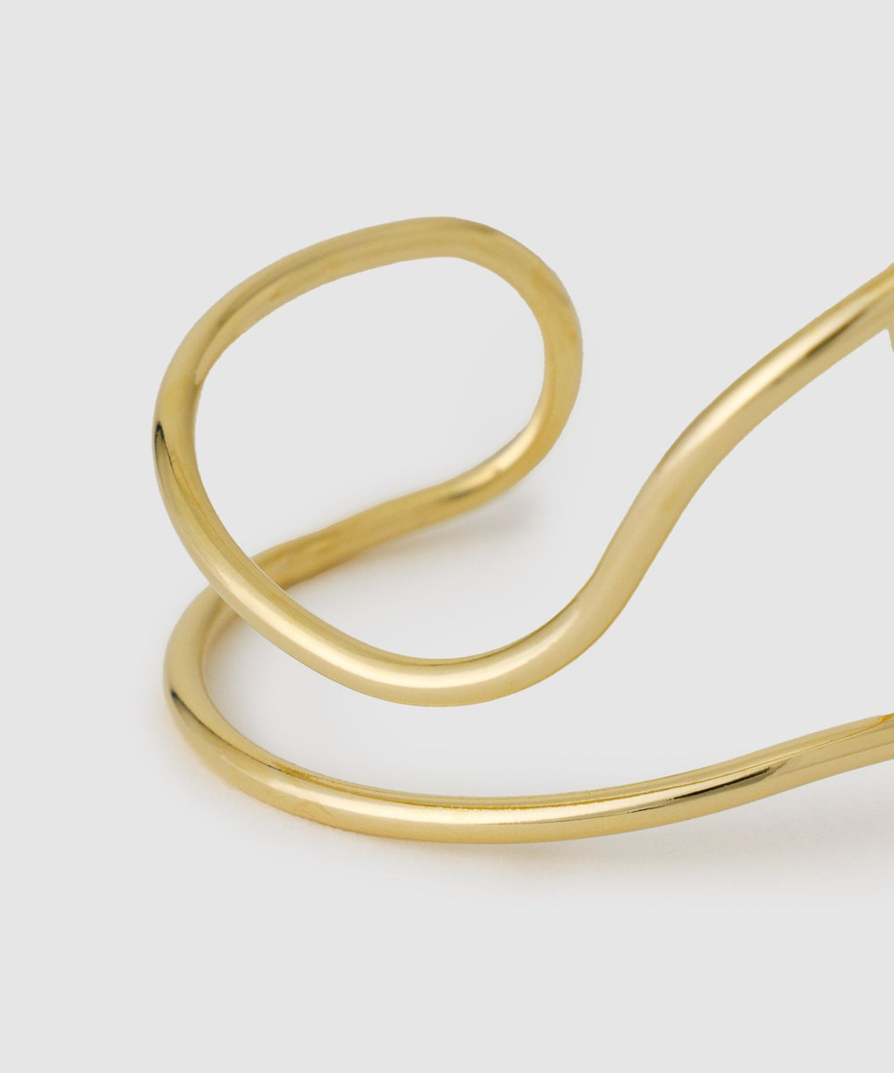 allureville カーブモチーフバングル ゴールド (30)