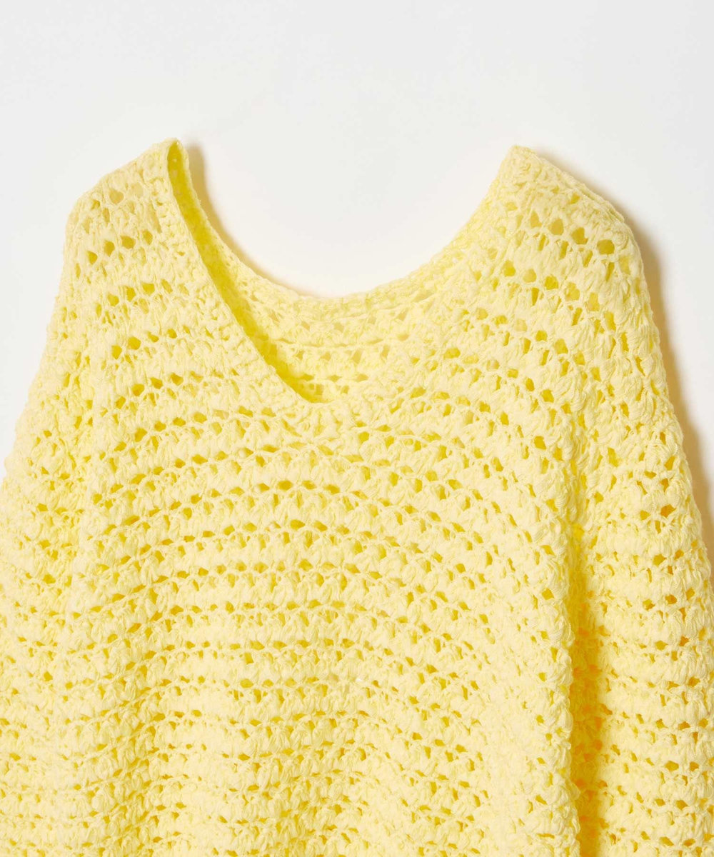 allureville テープヤーンハンドニットプルオーバー イエロー (21)