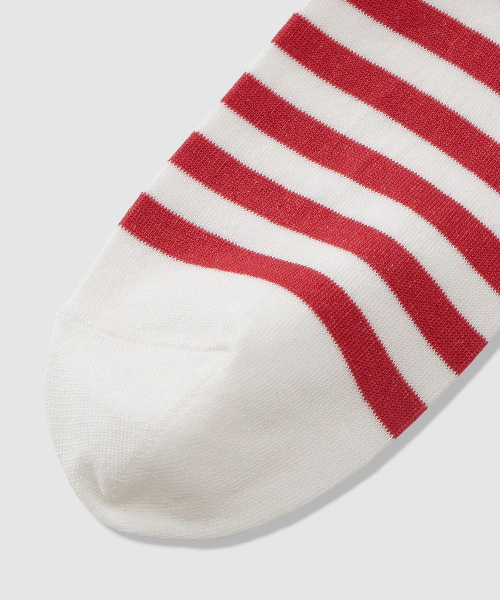 buying 【MARCOMONDE(マルコモンド)】VENICE BORDER SOCKS レッド系 (46)