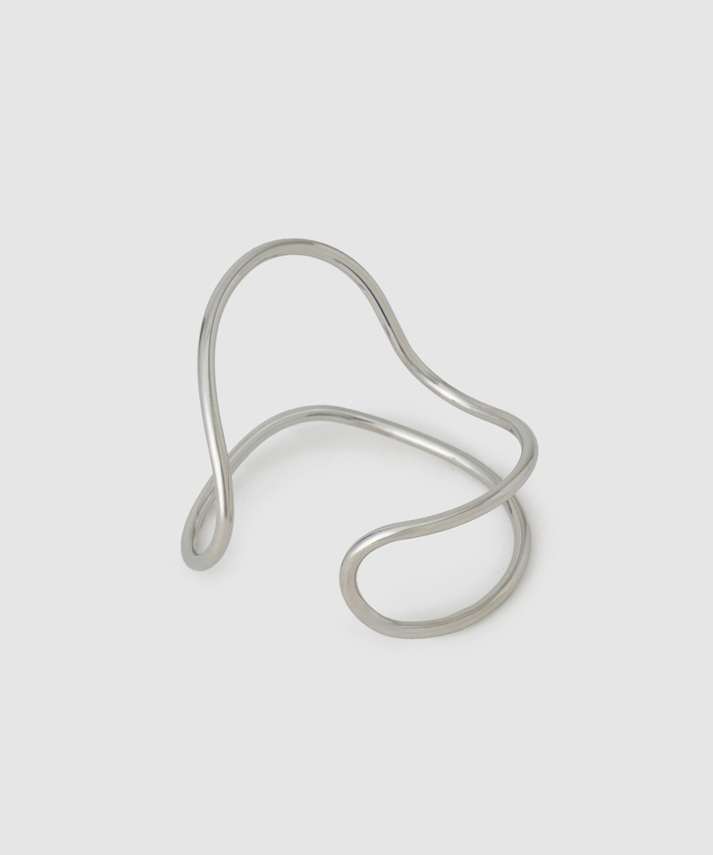 allureville カーブモチーフバングル シルバー (90)