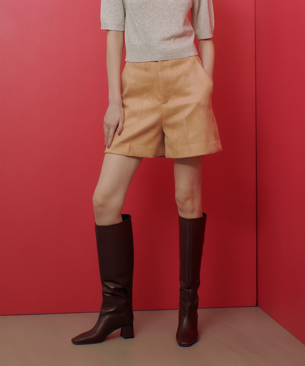 LOULOU WILLOUGHBY 【LOULOU WILLOUGHBY】ダンボールスエードショートパンツ ピンク (41)