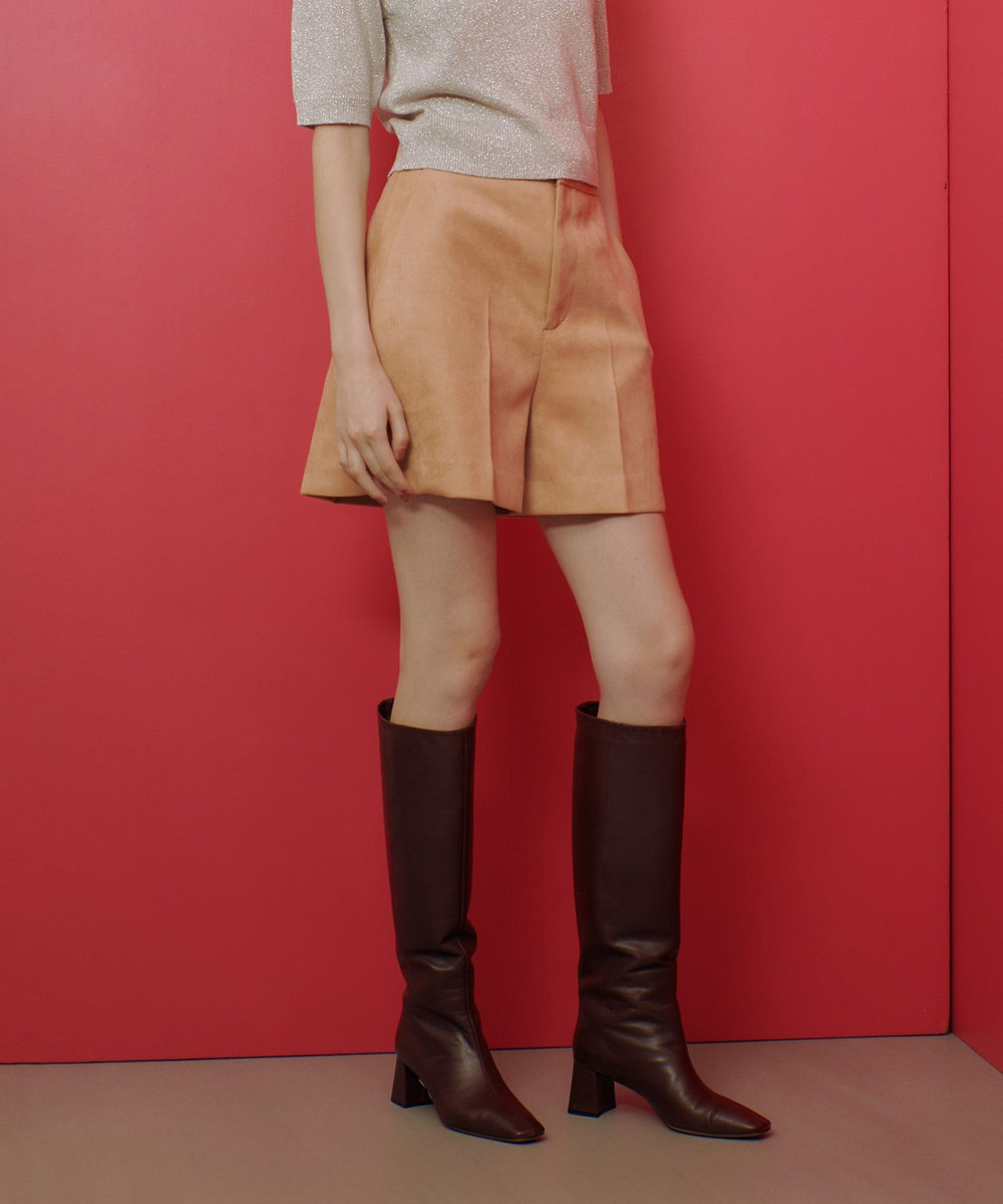 LOULOU WILLOUGHBY 【LOULOU WILLOUGHBY】ダンボールスエードショートパンツ ピンク (41)