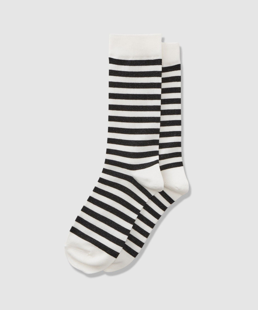 buying 【MARCOMONDE(マルコモンド)】VENICE BORDER SOCKS ブラック系 (98)