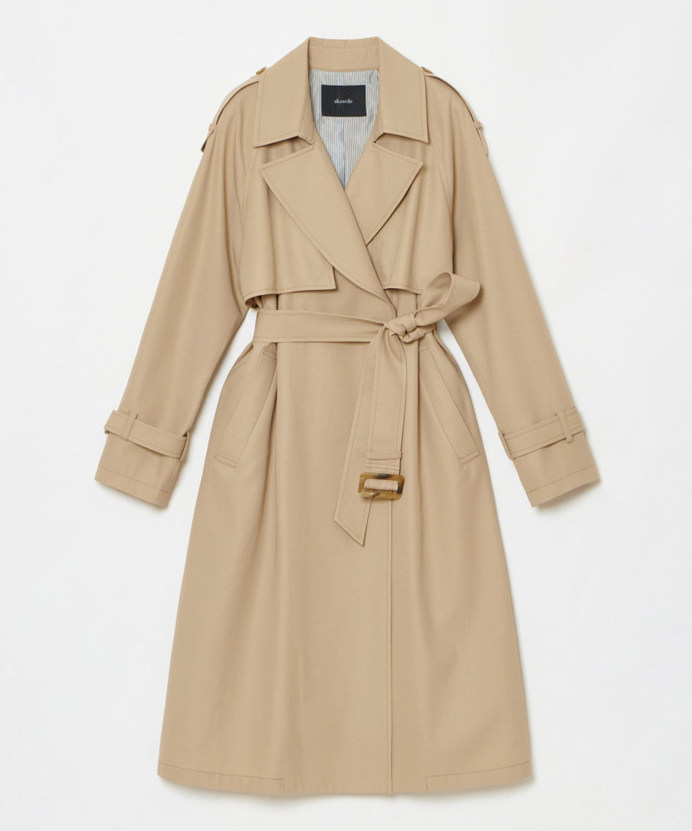 allureville キョウネンツイルトレンチコート ベージュ (11)