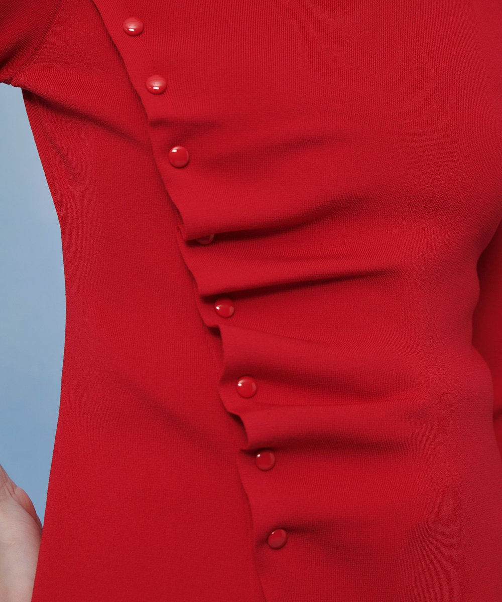 LOULOU WILLOUGHBY 【LOULOU WILLOUGHBY】ドレープアシメプルオーバー レッド (43)