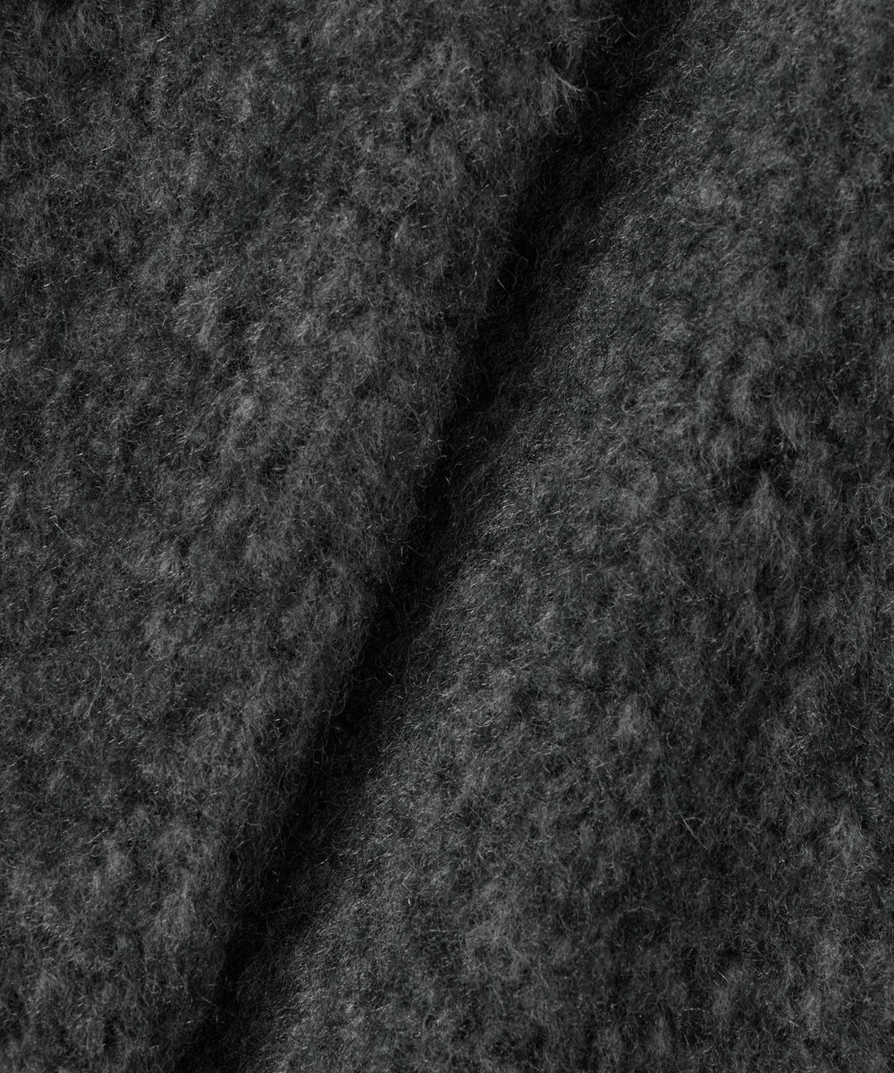 allureville シャギーハーフコート チャコールグレー (94)