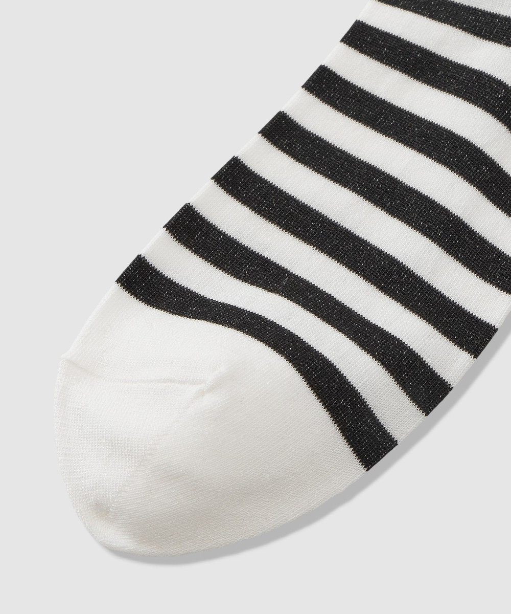 buying 【MARCOMONDE(マルコモンド)】VENICE BORDER SOCKS ブラック系 (98)