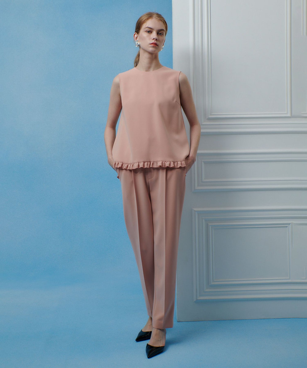 LOULOU WILLOUGHBY 【LOULOU WILLOUGHBY】ハイバックテーパードパンツ ピンク (41)