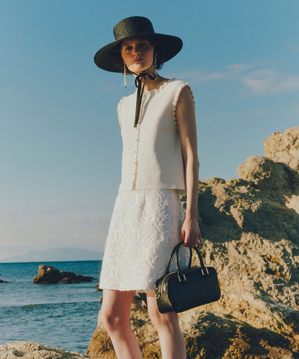 LOULOU WILLOUGHBY 【LOULOU WILLOUGHBY】コード刺繍ミニスカート オフホワイト (02)