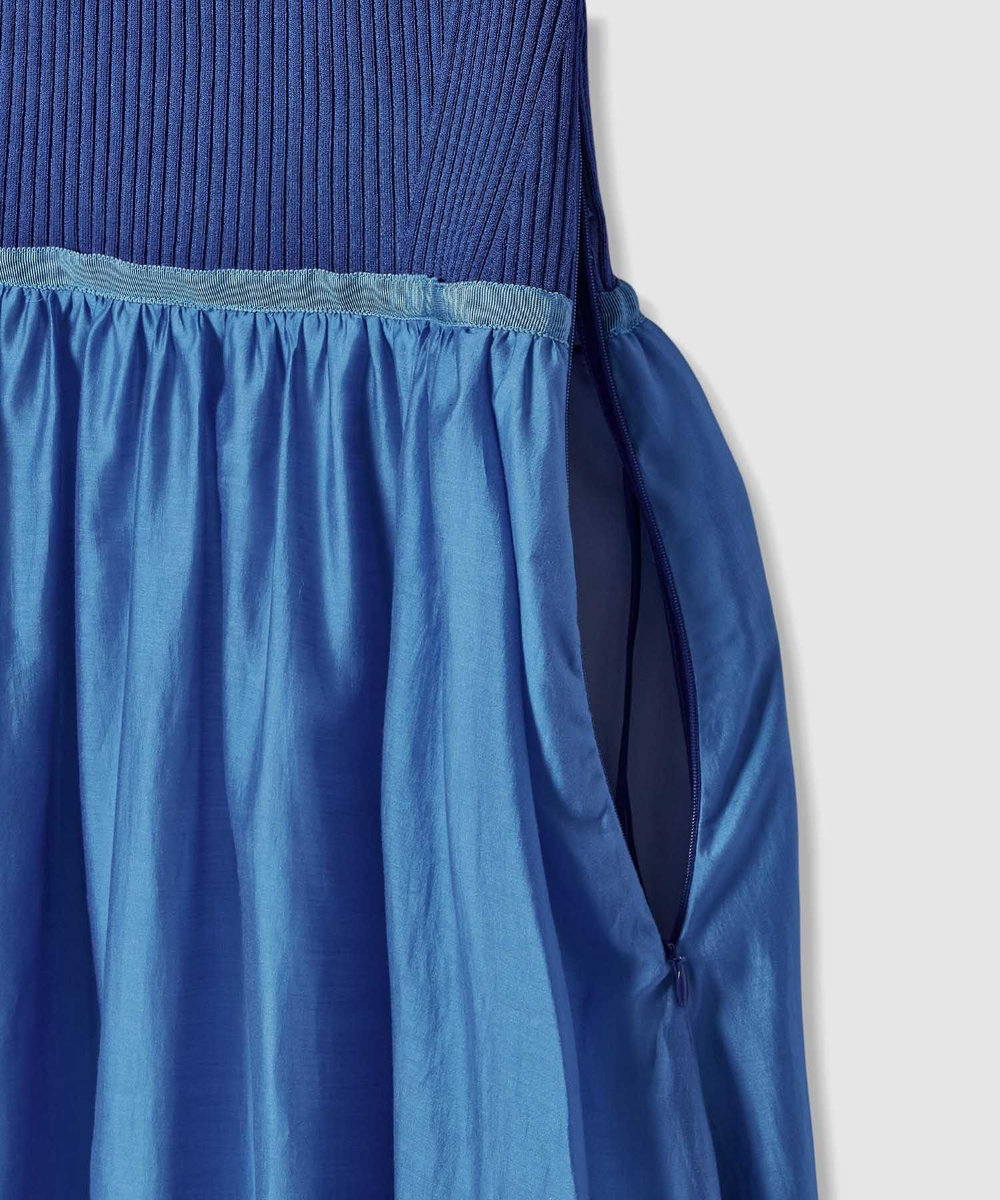 allureville ニットコンビシアオーガンワンピース ブルー (61)