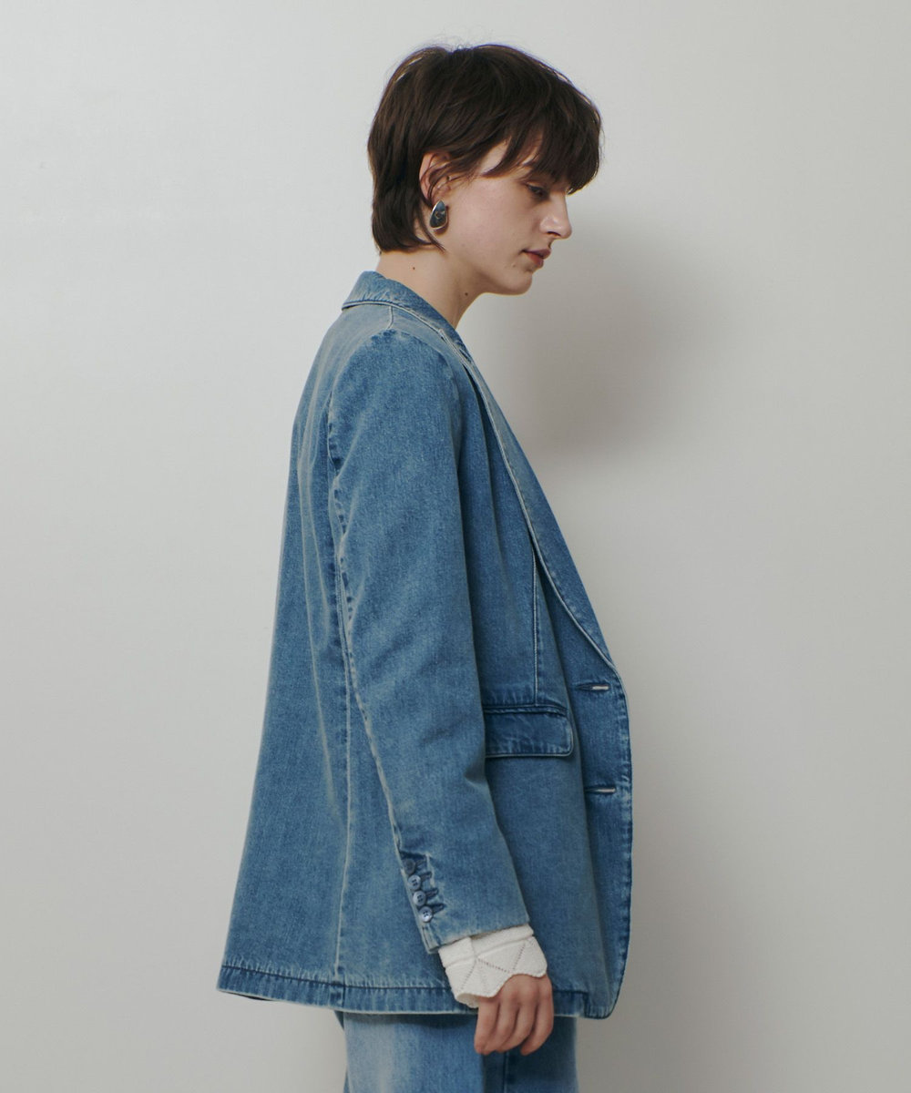 allureville デニムシングルジャケット ブルー (61)