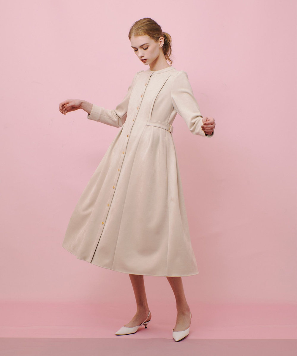 LOULOU WILLOUGHBY】スエードダブルバックルワンピース|allureville