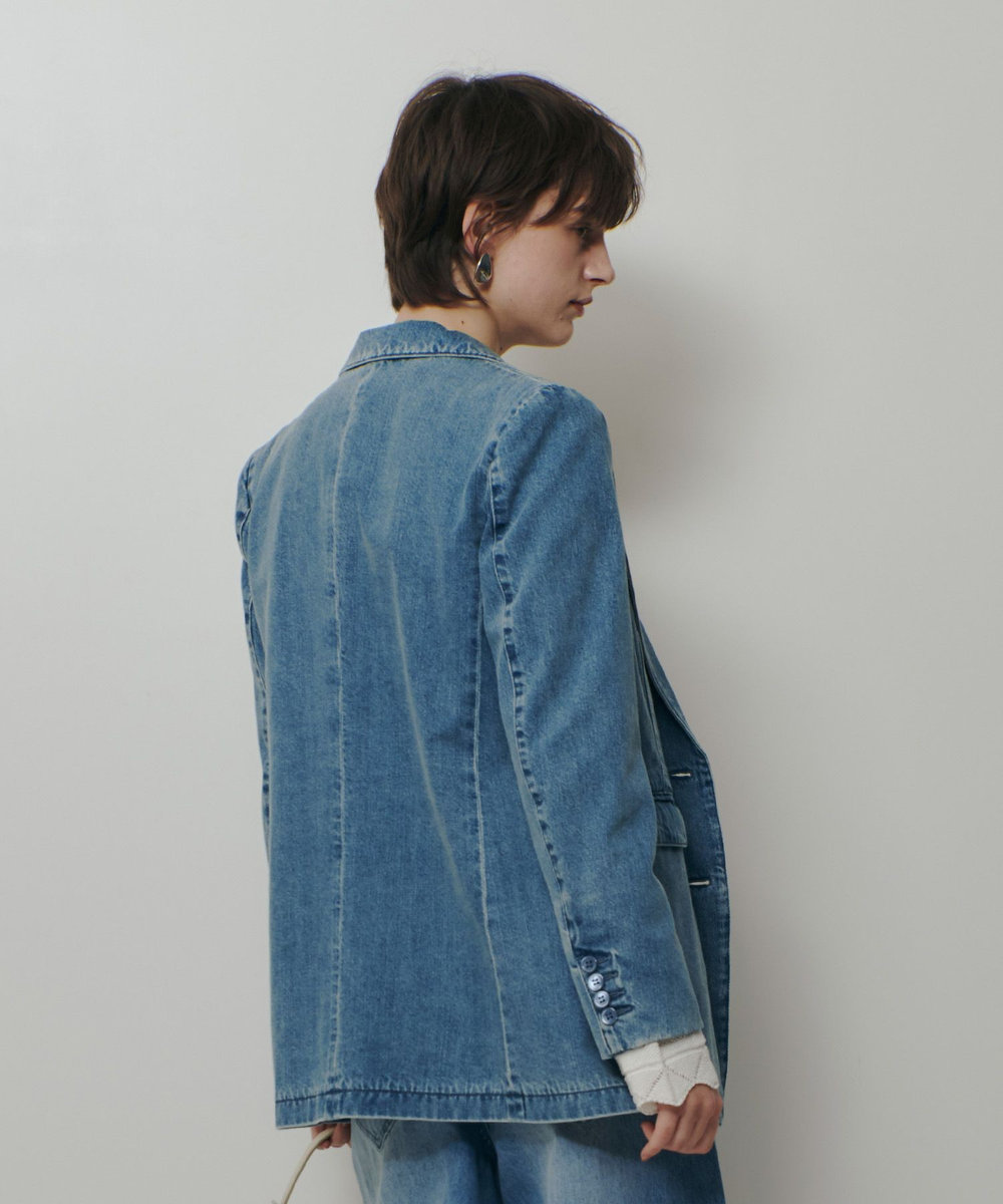 allureville デニムシングルジャケット ブルー (61)