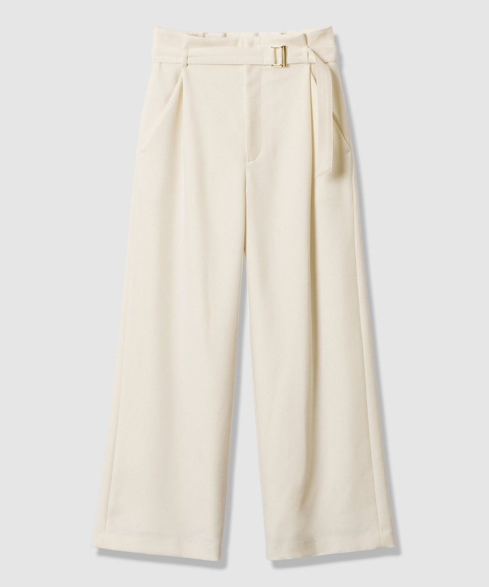allureville ウールライクフランネルヨークレスパンツ オフホワイト (02)