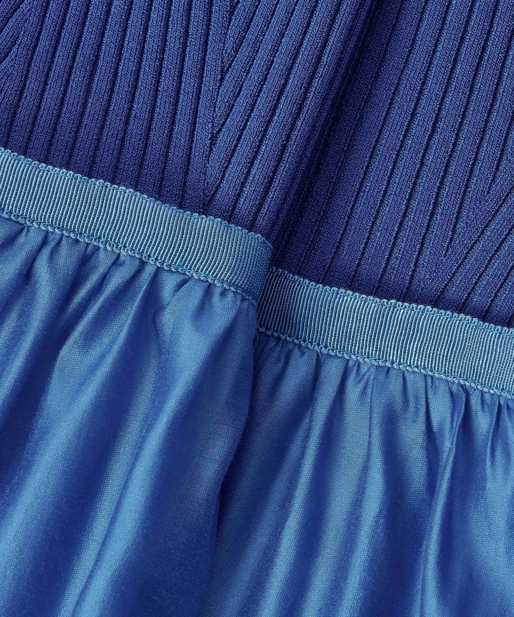 allureville ニットコンビシアオーガンワンピース ブルー (61)