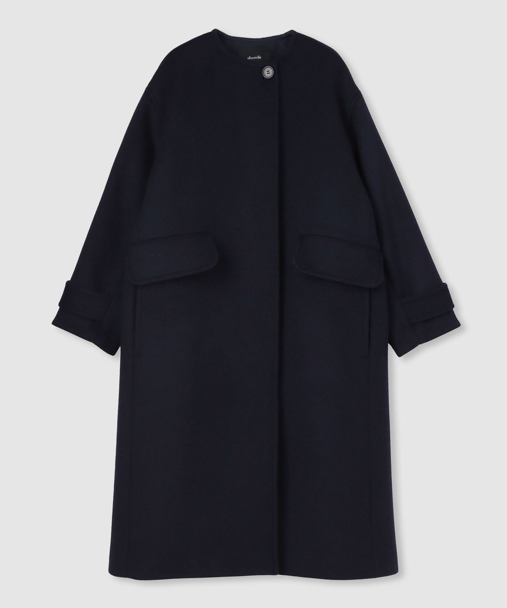 Wビーバーノーカラーコクーンコート|allureville OFFICIAL SITE