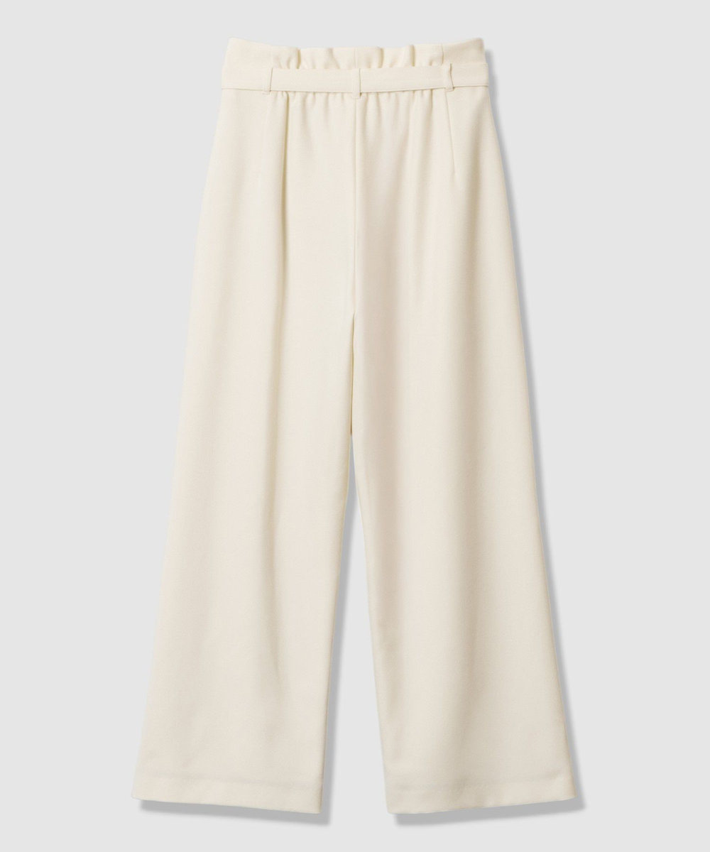 allureville ウールライクフランネルヨークレスパンツ オフホワイト (02)